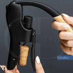 Abridor de Garrafas de Vinho – Formato de Alavanca com Cabo de Madeira