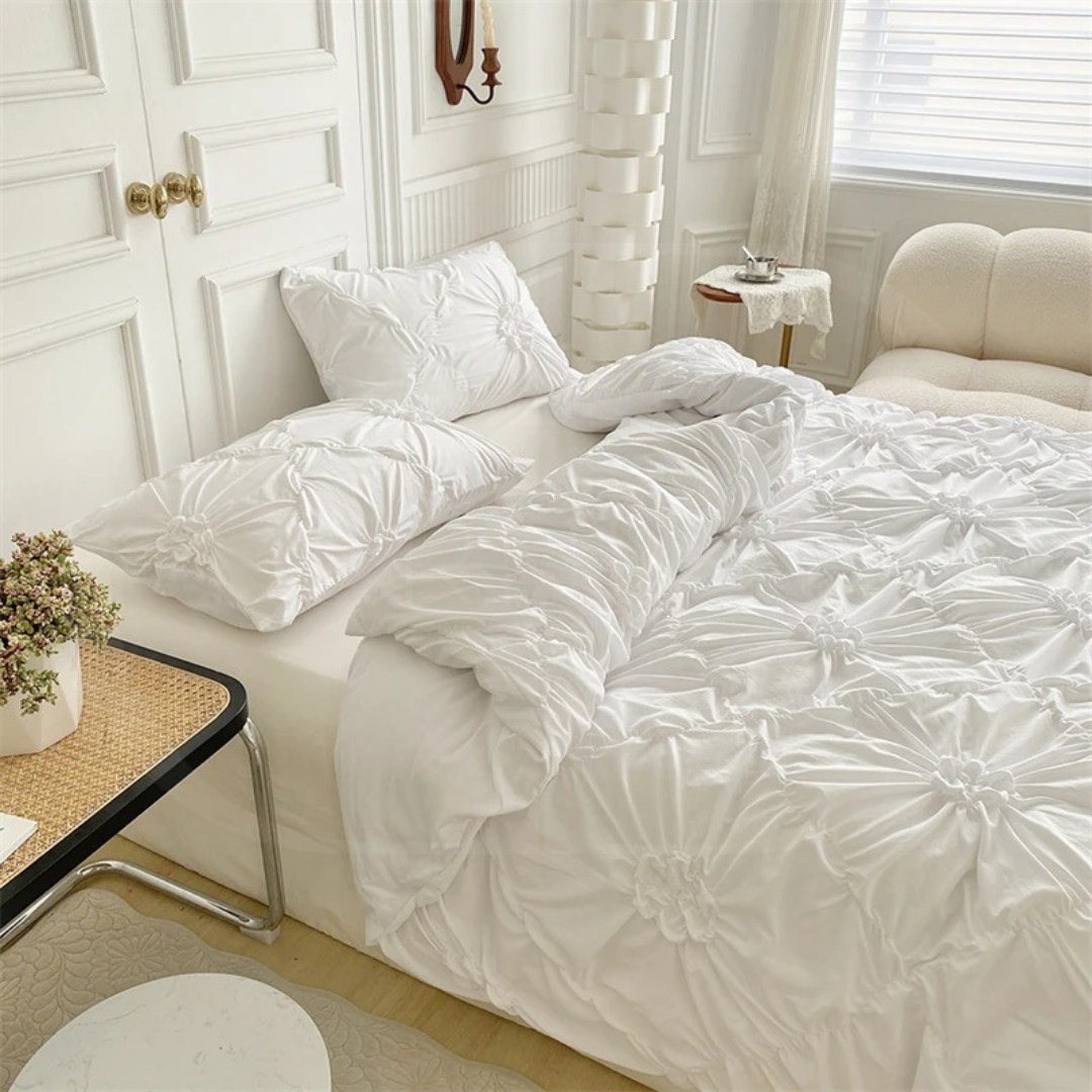 Capa de Edredon e Travesseiro Com Relevo