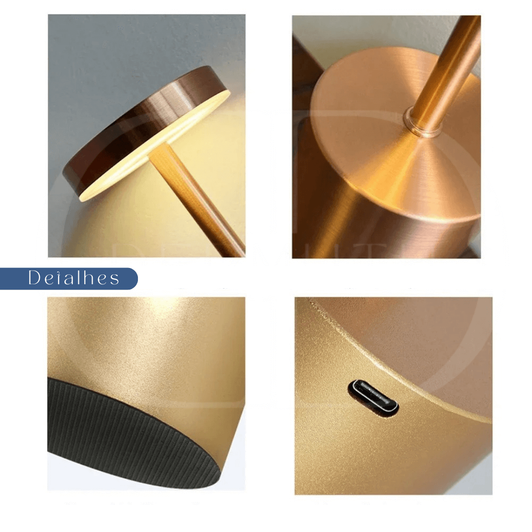 Luminária de Mesa LED Sem Fio –  Moderna e Funcional