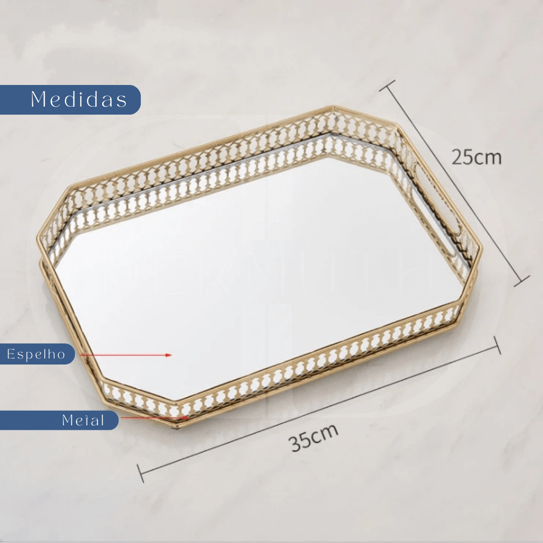 Castiçal de Metal Dourado – Roma