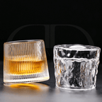 Copos Giratórios de Vidro para Whisky – Design Clássico com Efeito Spinning