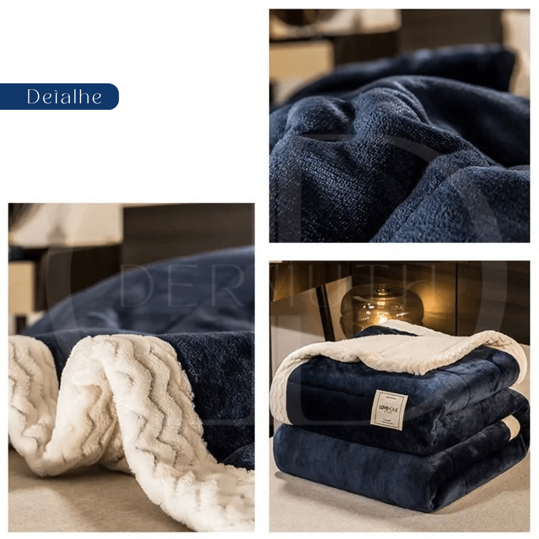 Cobertor Flannel Triplo Coral Fleece