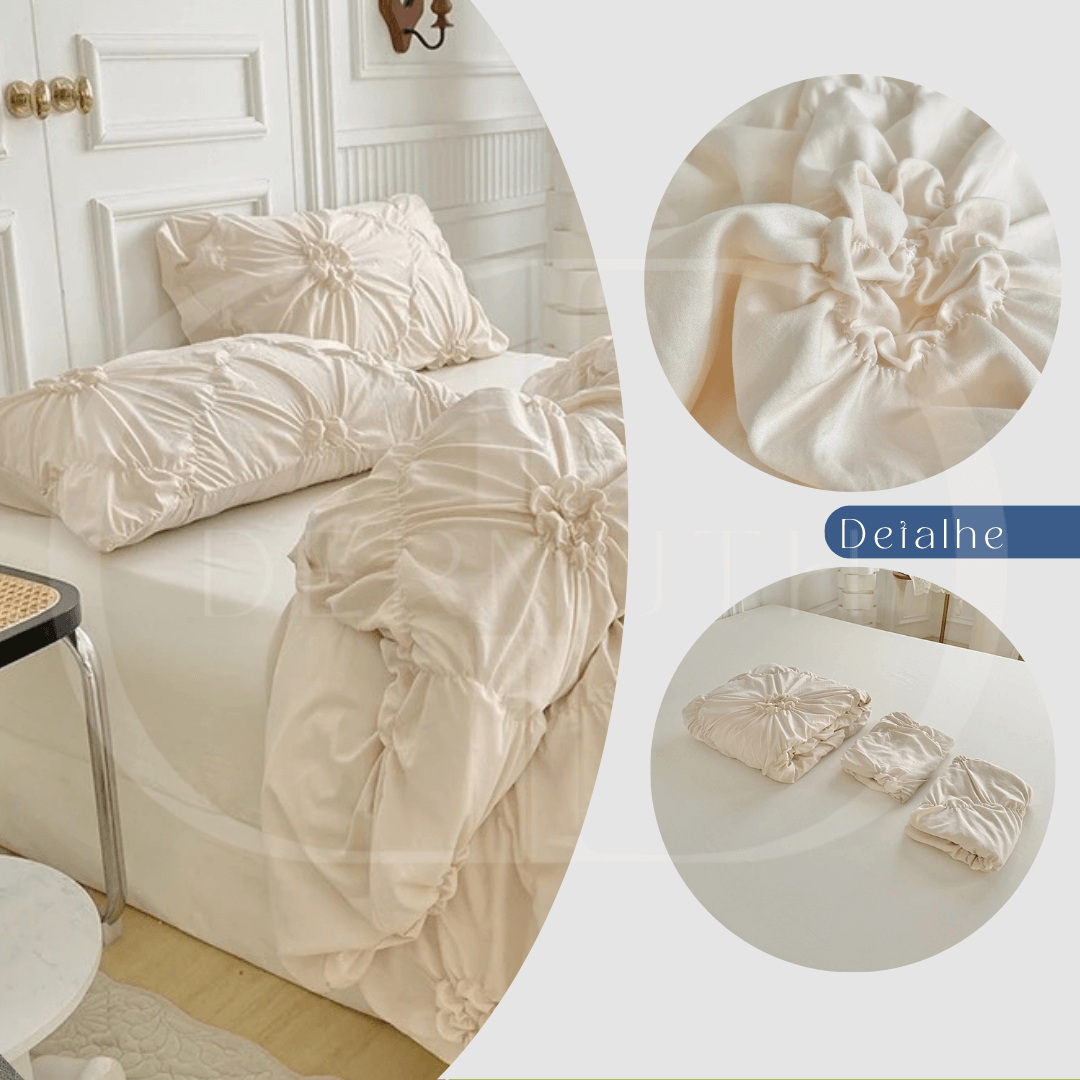 Capa de Edredon e Travesseiro Com Relevo