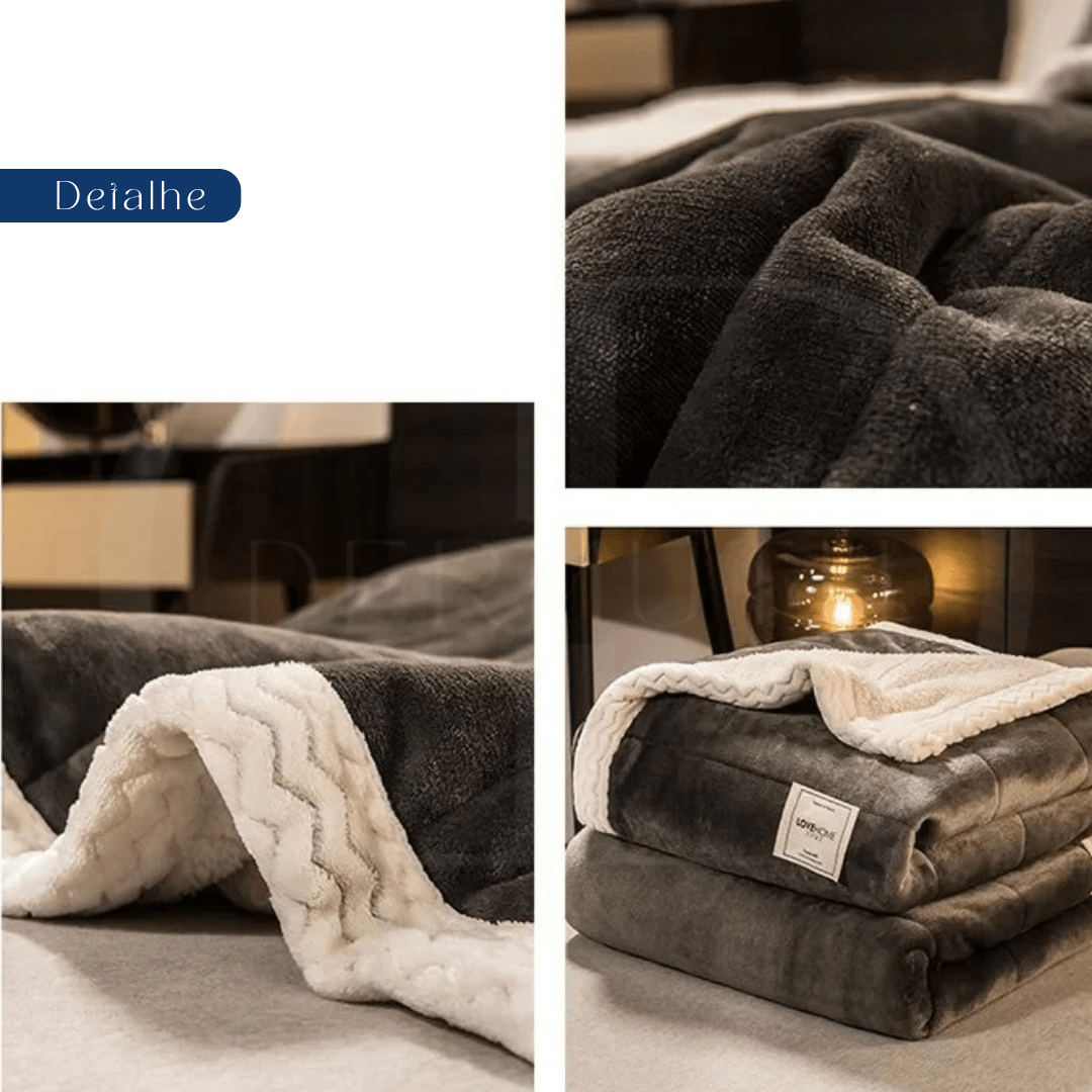 Cobertor Flannel Triplo Coral Fleece