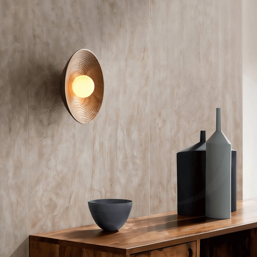 Modern LED Wall Sconce – Minimalist Disc Wall Light for Bedroom, Hallway & Living Room