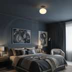 Modern Wooden Pendant Light with Frosted Glass – Minimalist Ceiling Lamp for Living Room, Kitchen & Dining