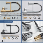 Torneira Gourmet Flexível com Bico Retrátil