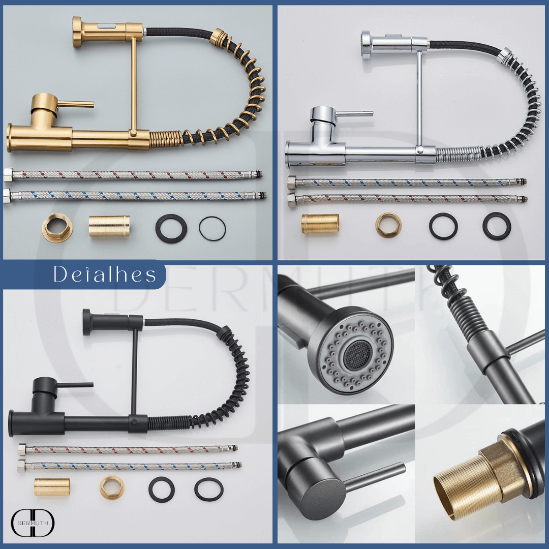 Torneira Gourmet Flexível com Bico Retrátil