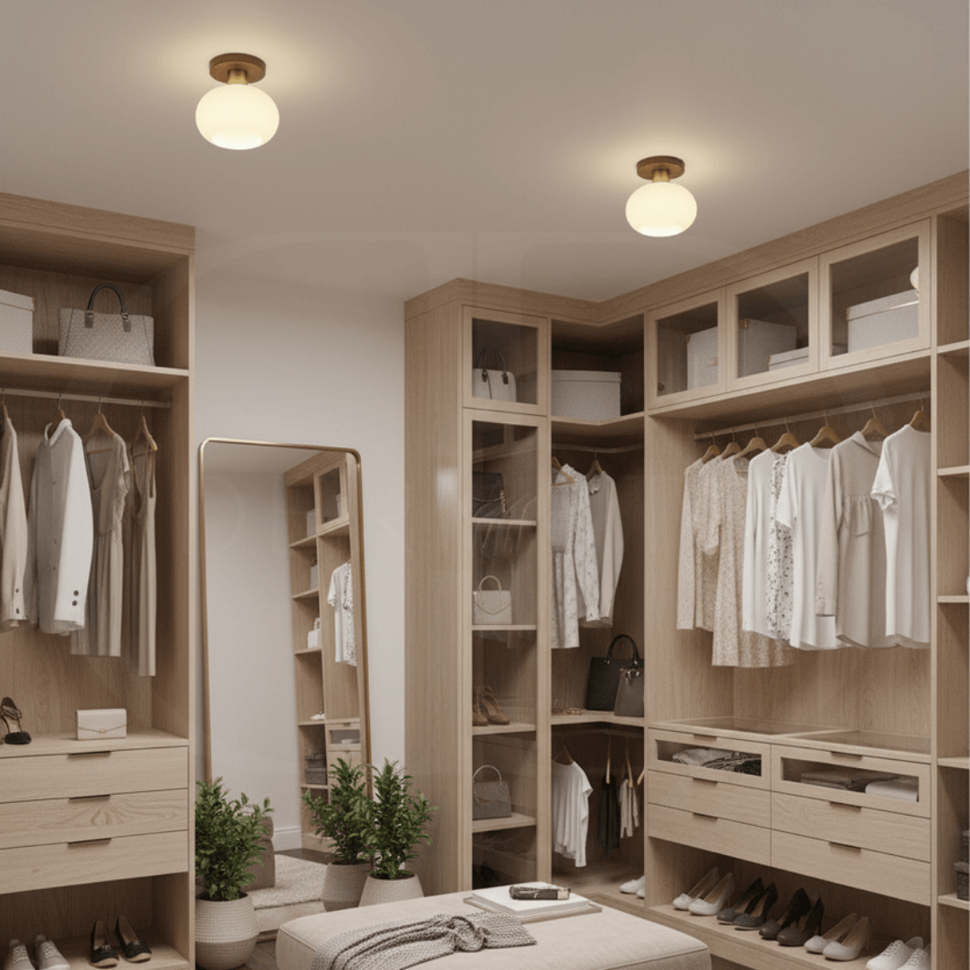 Modern Wooden Pendant Light with Frosted Glass – Minimalist Ceiling Lamp for Living Room, Kitchen & Dining