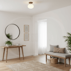 Modern Wooden Pendant Light with Frosted Glass – Minimalist Ceiling Lamp for Living Room, Kitchen & Dining