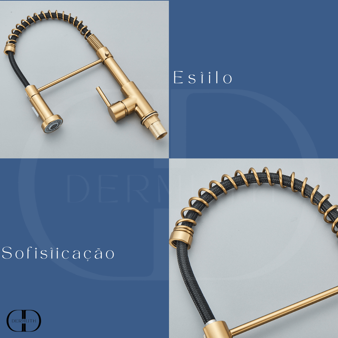 Torneira Gourmet Flexível com Bico Retrátil