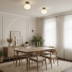 Modern Wooden Pendant Light with Frosted Glass – Minimalist Ceiling Lamp for Living Room, Kitchen & Dining