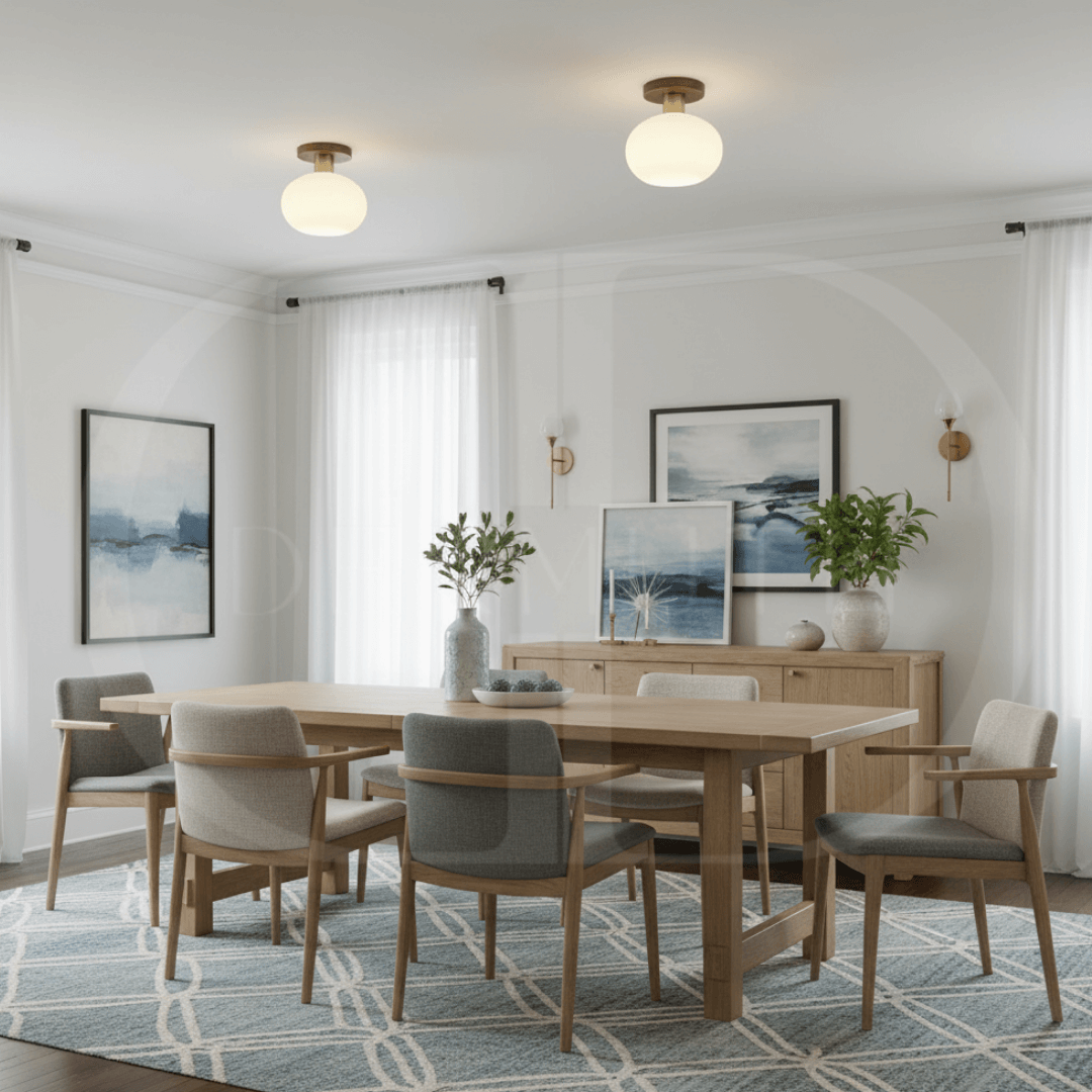 Modern Wooden Pendant Light with Frosted Glass – Minimalist Ceiling Lamp for Living Room, Kitchen & Dining