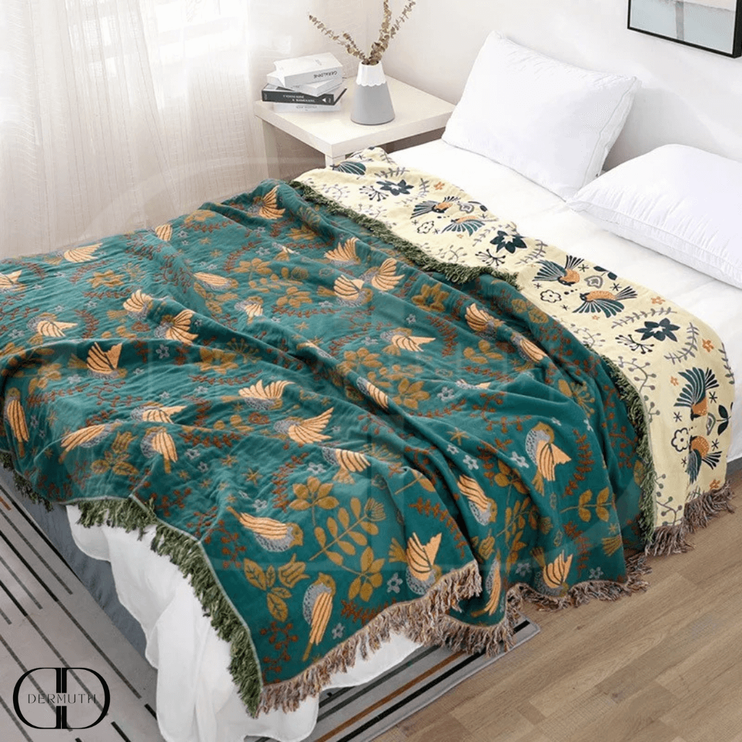 Colcha Casal de Algodão Dupla Face