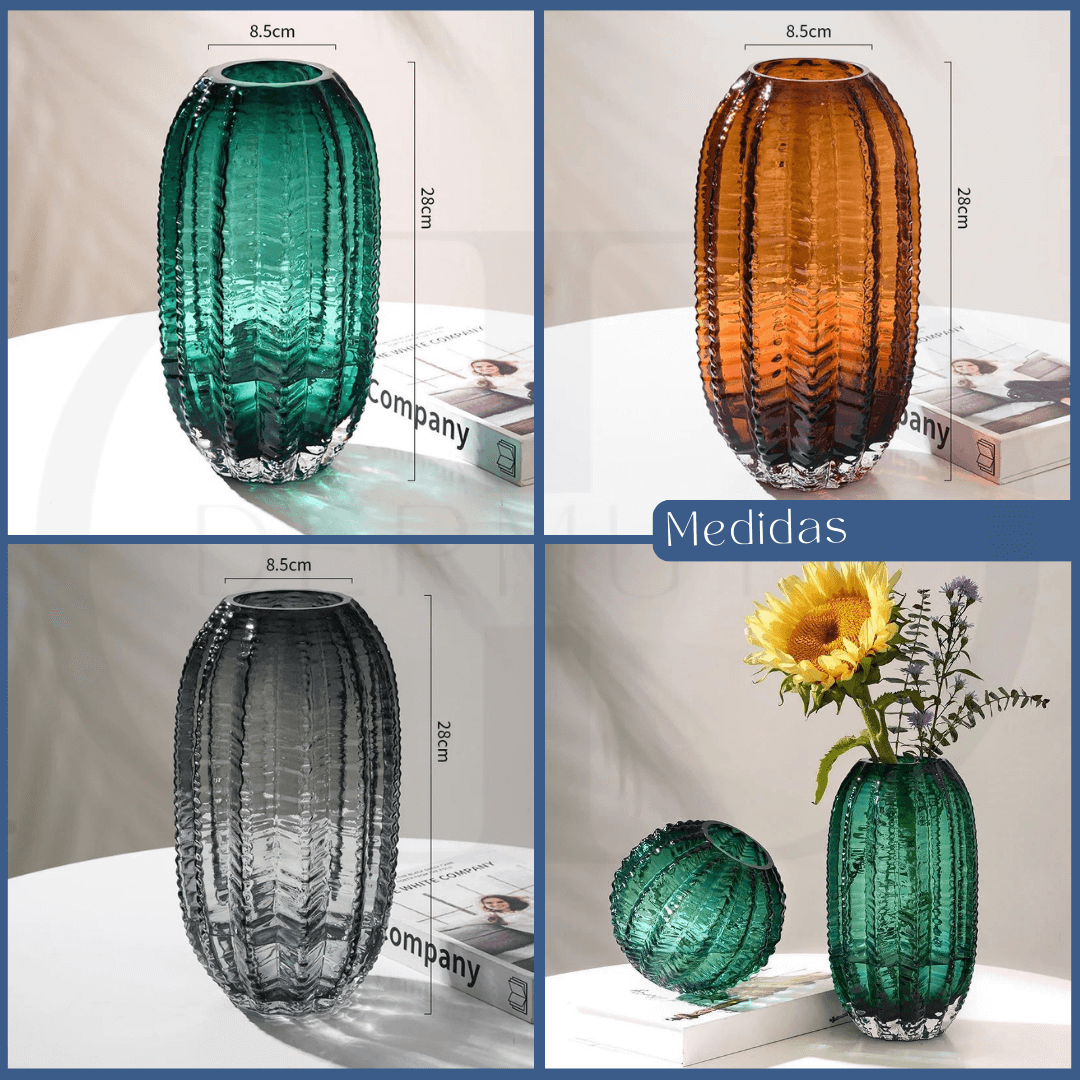 Vaso Decorativo Cristal - Modelo Cacto