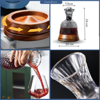 Decanter de Vinho - Cristal com Base Giratória