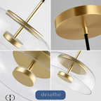 Modern Glass Dome Pendant Light – Elegant Hanging Ceiling Lamp for Kitchen, Dining & Living Room