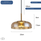 Modern Glass Dome Pendant Light – Elegant Hanging Ceiling Lamp for Kitchen, Dining & Living Room