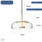 Modern Glass Dome Pendant Light – Elegant Hanging Ceiling Lamp for Kitchen, Dining & Living Room