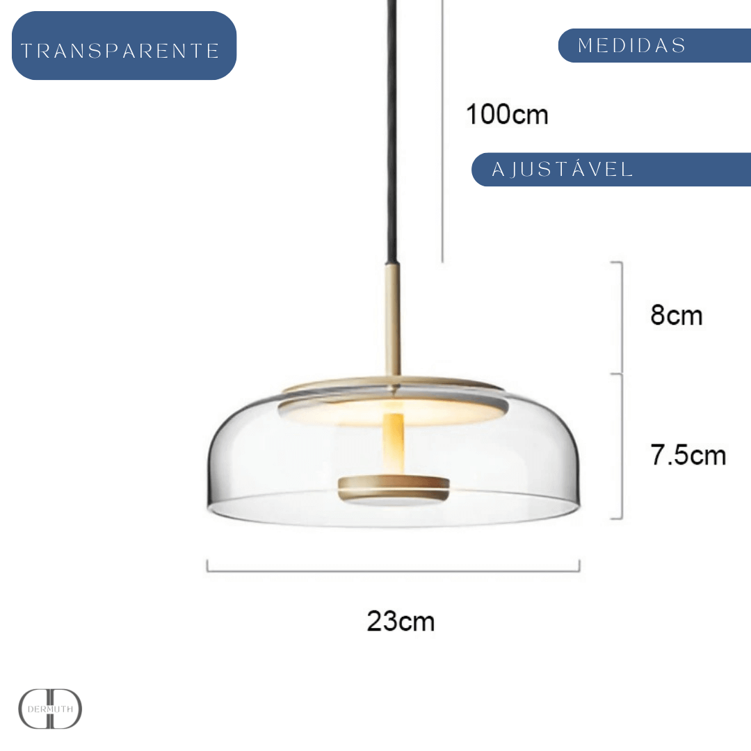 Modern Glass Dome Pendant Light – Elegant Hanging Ceiling Lamp for Kitchen, Dining & Living Room