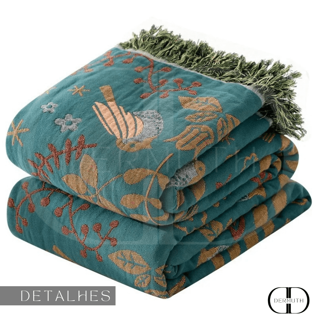 Colcha Casal de Algodão Dupla Face