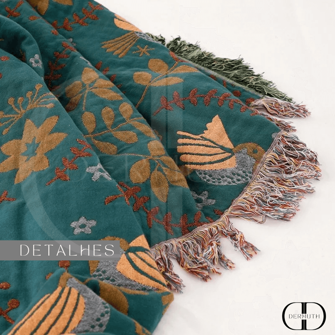 Colcha Casal de Algodão Dupla Face