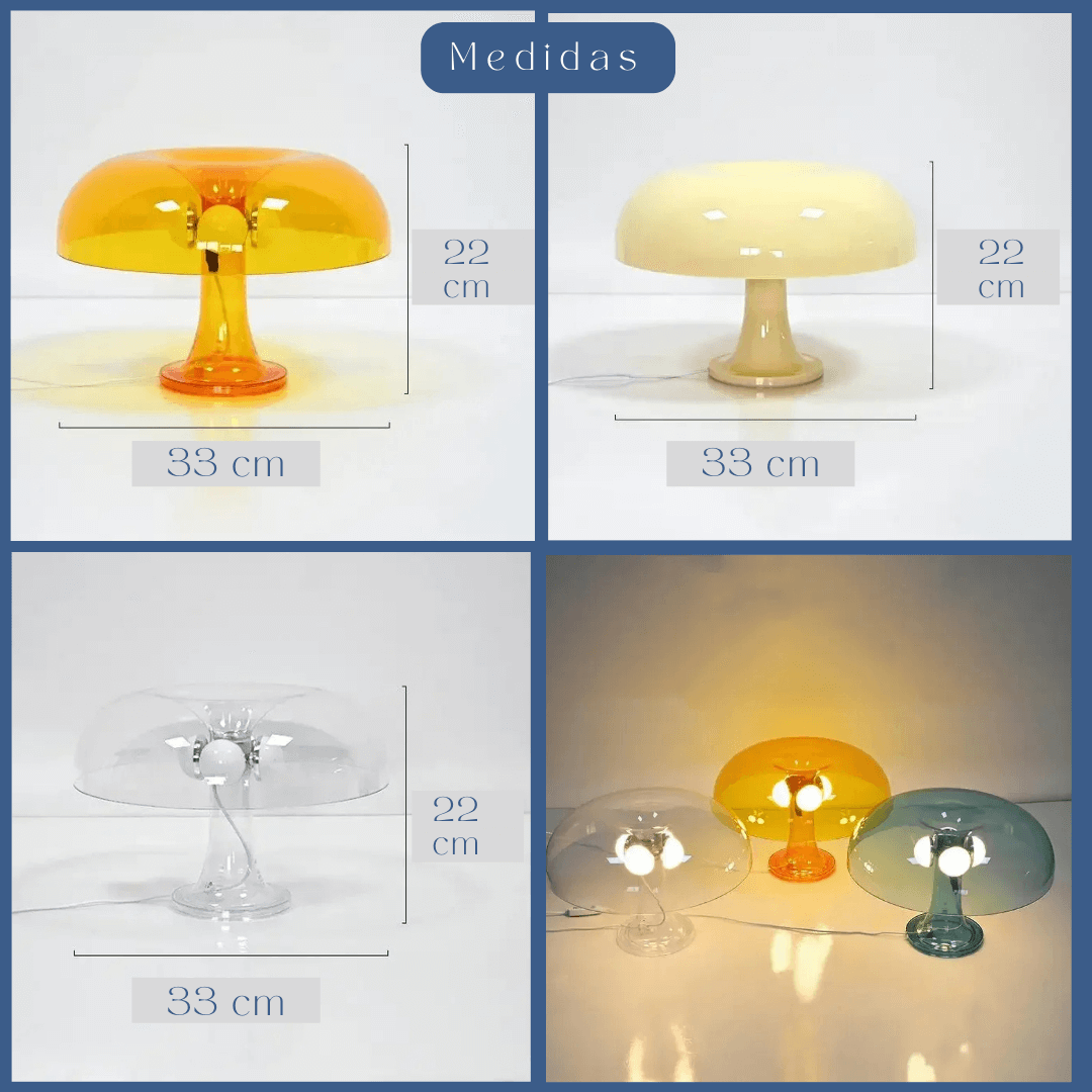Luminária de Mesa LED  Minimalista Cogumelo