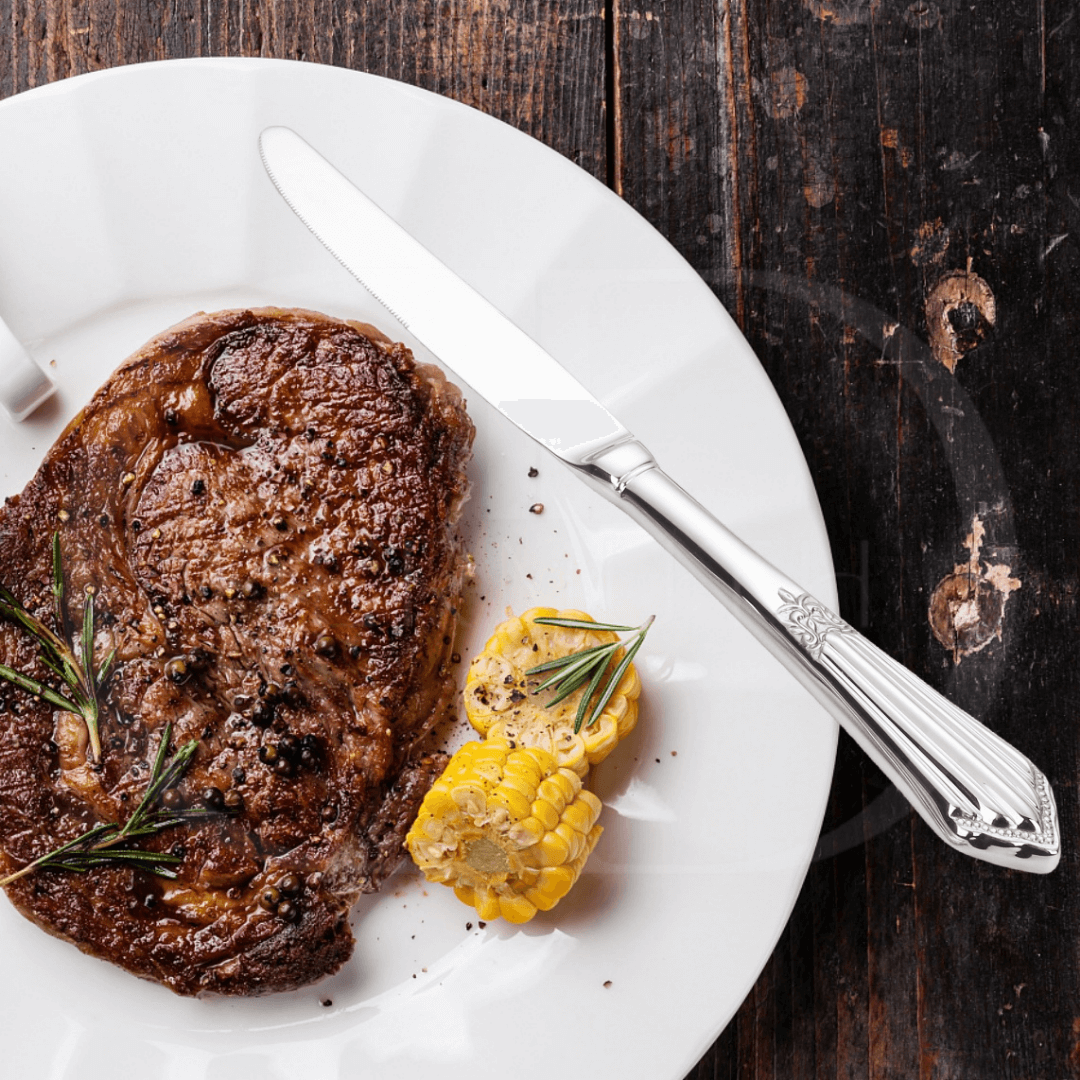 Conjunto de Talheres Luxo Dourado -  Cabo Bordado