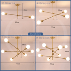 Lustre Moderno Dourado Luxuoso