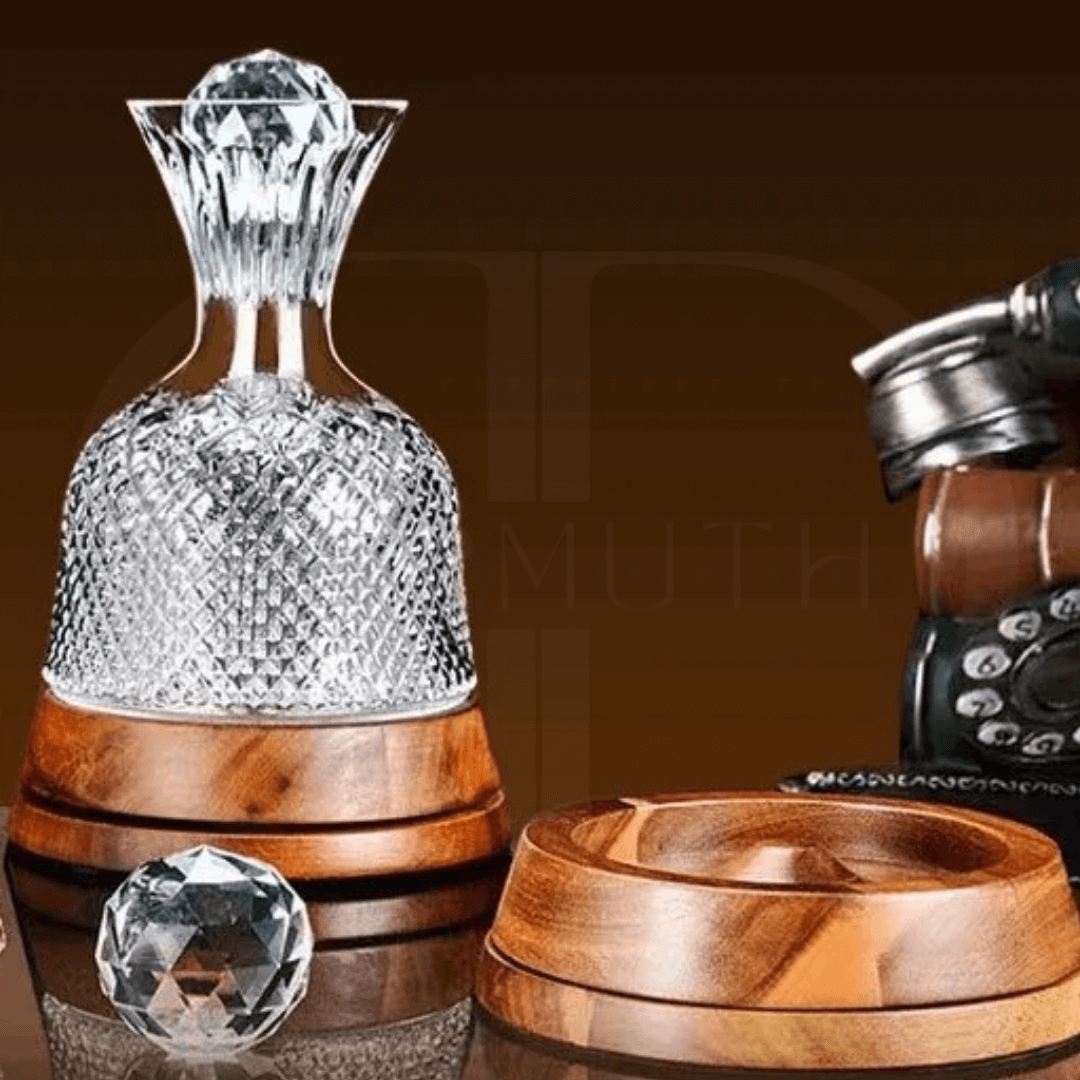 Decanter de Vinho - Cristal com Base Giratória