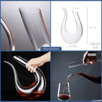 Luxury Crystal Decanter – Handcrafted, Lead-Free Glass – Elegant Whiskey & Wine Carafe