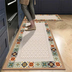 Waterproof Kitchen Mat Beige Tiles