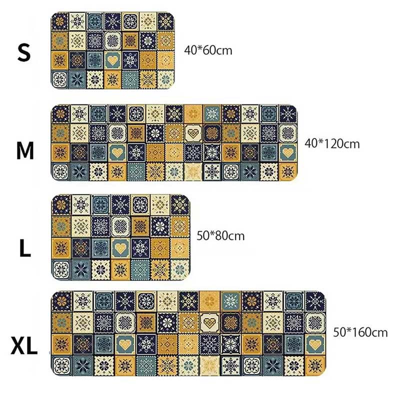 Waterproof Kitchen Mat Porto Tiles