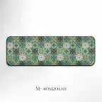 Waterproof Kitchen Mat Green Tiles