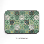 Waterproof Kitchen Mat Green Tiles