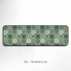 Waterproof Kitchen Mat Green Tiles