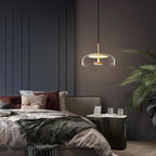 Modern Glass Dome Pendant Light – Elegant Hanging Ceiling Lamp for Kitchen, Dining & Living Room