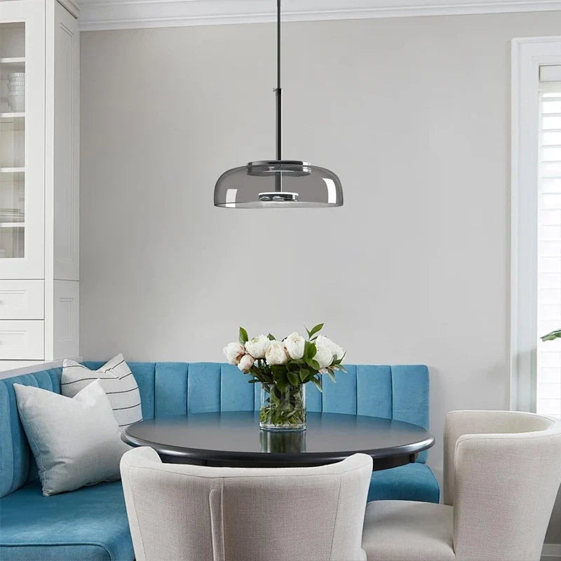 Modern Glass Dome Pendant Light – Elegant Hanging Ceiling Lamp for Kitchen, Dining & Living Room