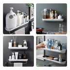 EasyMount Bathroom Drainage Storage Shelf - No Drilling Required