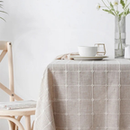 Toalha de Mesa Xadrez 3D com Franja – Estilo e Charme para sua Mesa