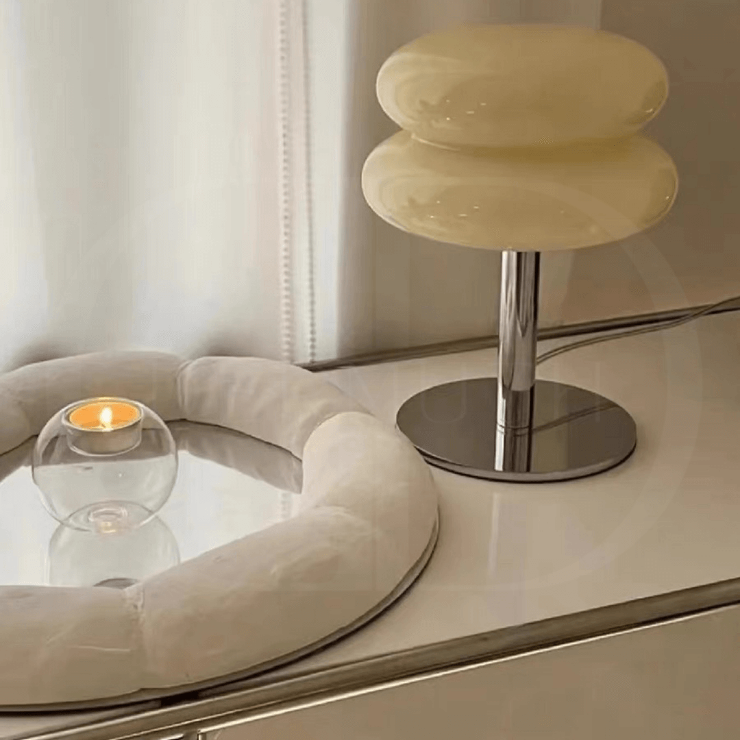 Luminária de Mesa de Vidro Macaron