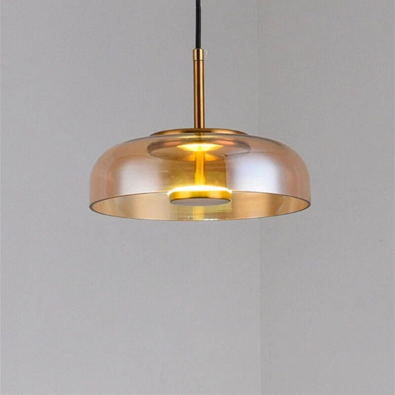 Modern Glass Dome Pendant Light – Elegant Hanging Ceiling Lamp for Kitchen, Dining & Living Room