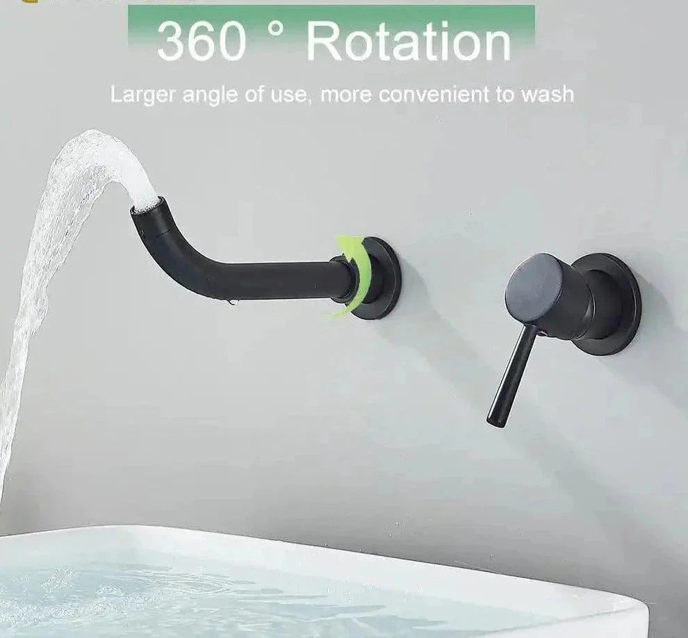 Torneira De Parede Banheiro Monocomando Giratória 360 Broklyn