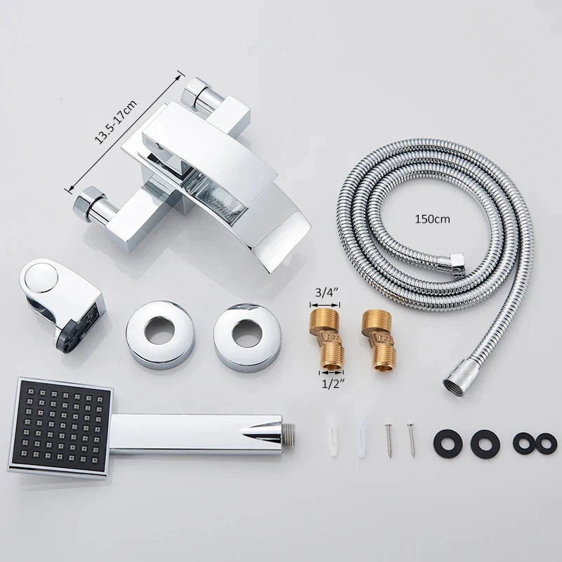 Torneira De Parede Para Banheira Misturador Monocomando HydroGlow