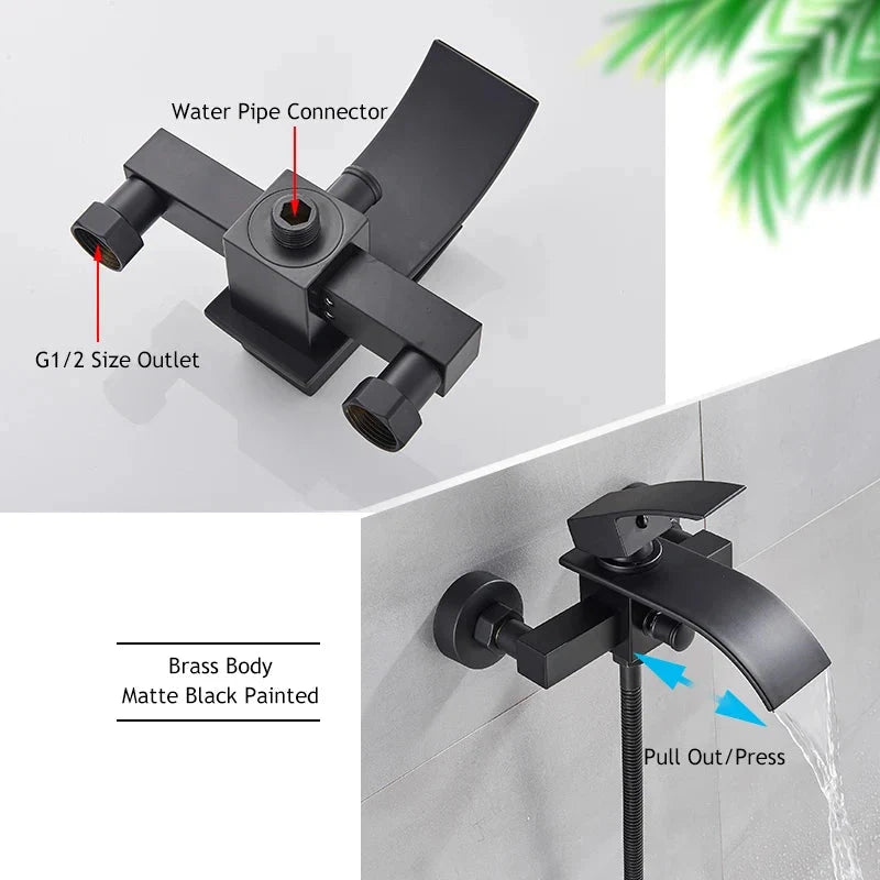 Torneira De Parede Para Banheira Misturador Monocomando HydroGlow