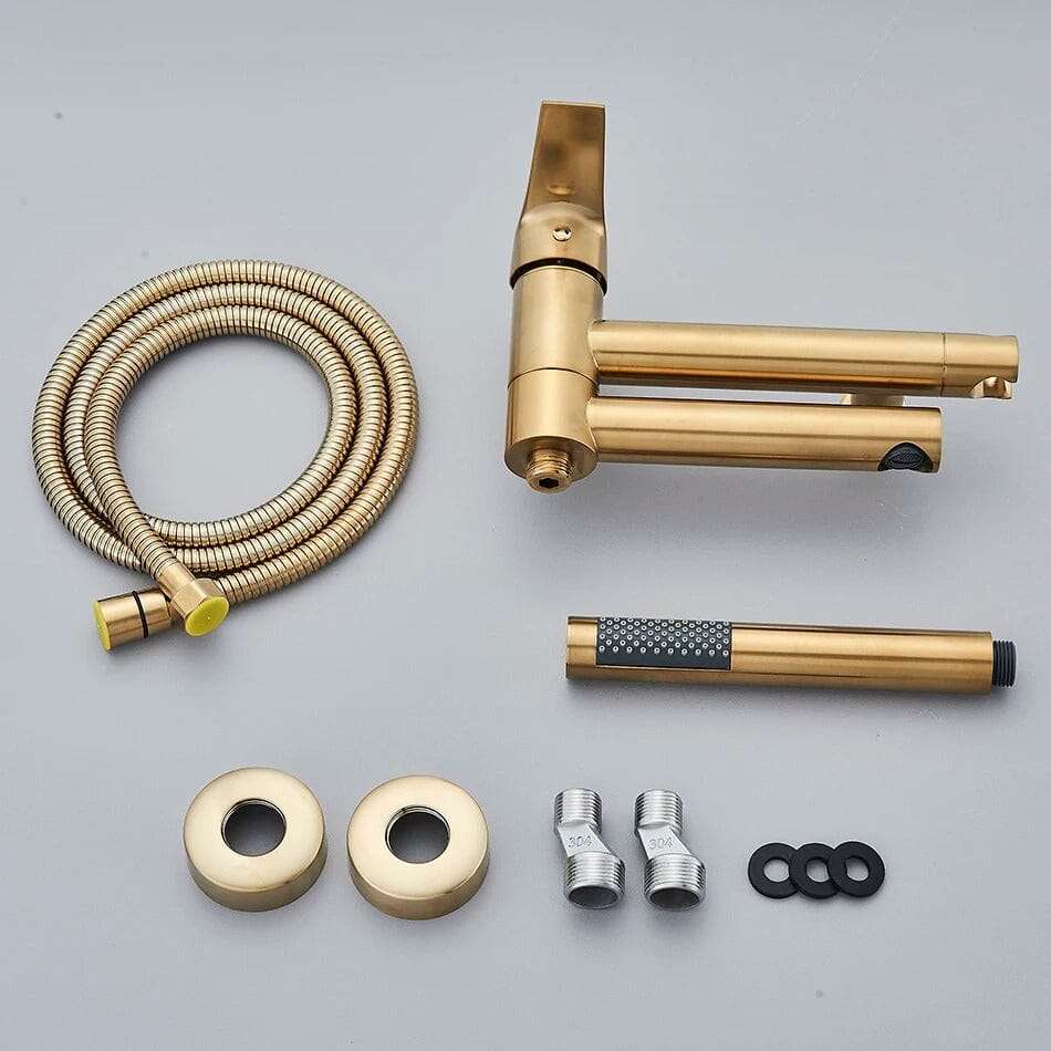 Torneira De Parede Para Banheira Monocomando Com Ducha Manual Troover