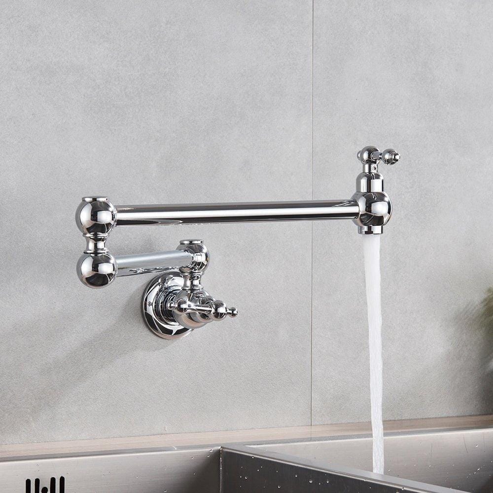 Torneira Gourmet Para Cozinha Articulada de Parede/ Água Fria Velatti