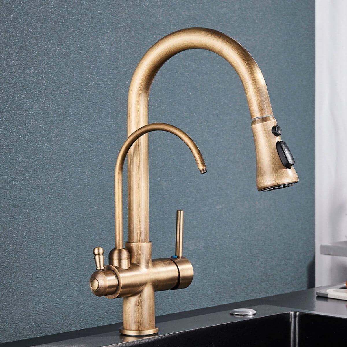 Torneira Gourmet Cozinha Com Filtro Extensiva Spray 3 Saídas Kraus