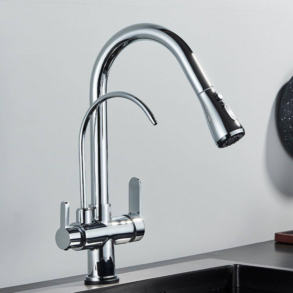 Torneira Gourmet Cozinha Com Filtro Extensiva Spray 3 Saídas Kraus