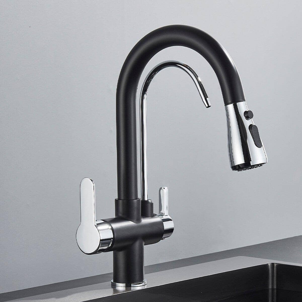 Torneira Gourmet Cozinha Com Filtro Extensiva Spray 3 Saídas Kraus